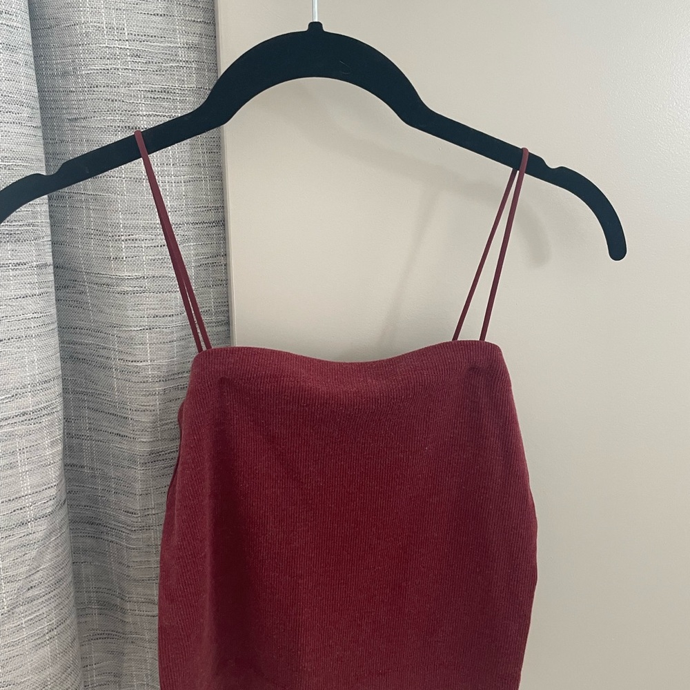 Red American Eagle cropped tank